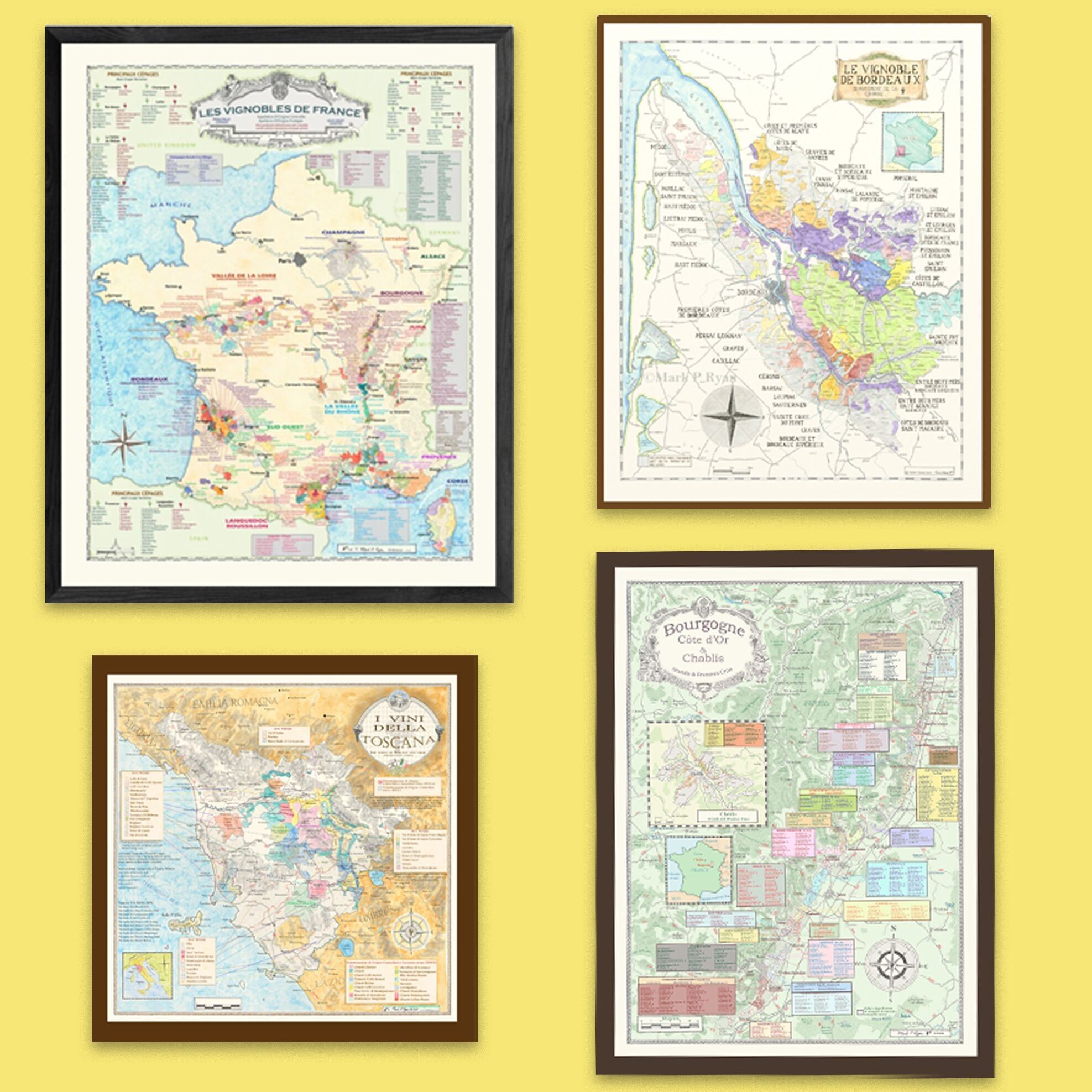 Classic wine maps