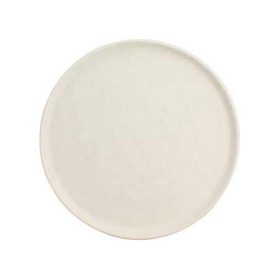 Assiette à dessert Snowstack 21cm en grès blanc mat