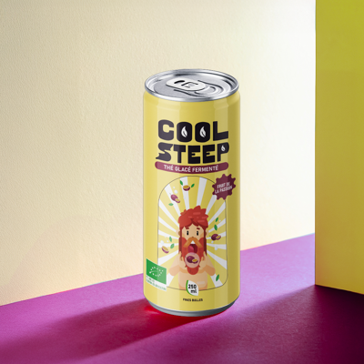 Tè freddo al frutto della passione fermentato biologico Coolsteep, lattina sottile da 250 ml