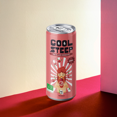 Organic Fermented Iced Tea Pomegranate Coolsteep Slim Can 250ml