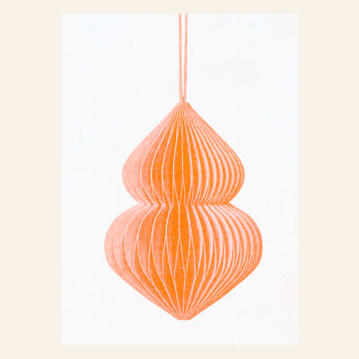 Carte postale risographique – Bijoux Orange – DIN A6