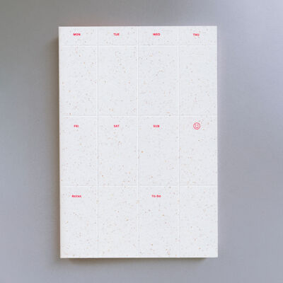 Carnet Risograph – Grid Harvest Blanc (13 x 19 cm)