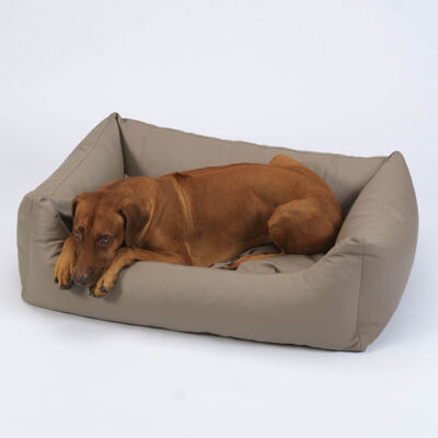 Dog bed box bed saddle artificial leather sand