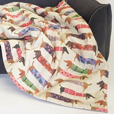 Coperta per cani con motivo divertente Teckel Dachshund