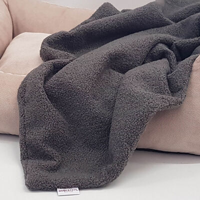 Coperta per cani Plaid Curly grafite