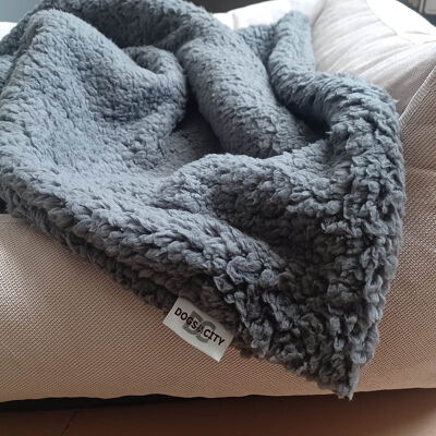 Coperta per cani Teddy grafite