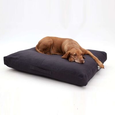 Cuscino per cani Hamptons Canvas cotone grafite antracite