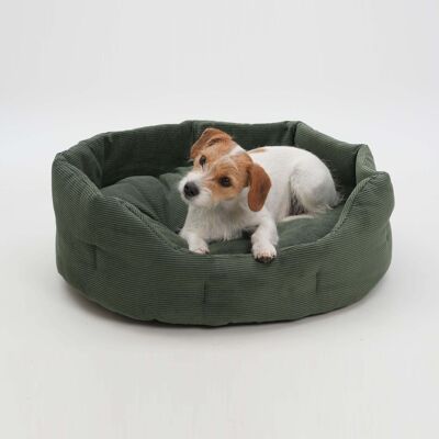 Panier pour chien Chelsea Cord vert forêt