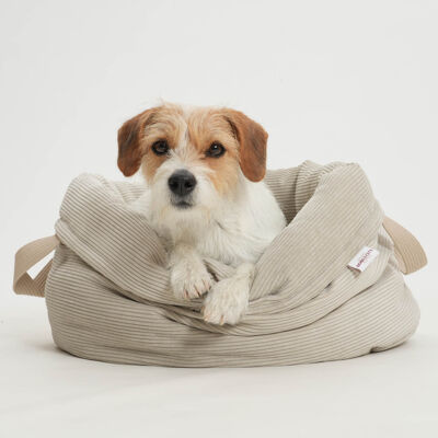 Panier pour chien Shopper Little Basket Chelsea Cord gravier