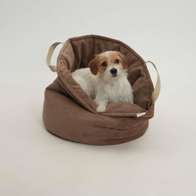 Cesta para perros Shopper Little Basket Chelsea Cord toffee