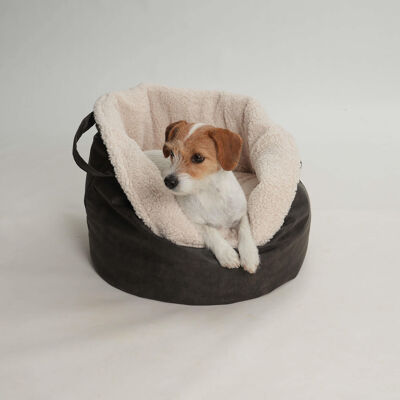 Dog basket Shopper Little Basket Saddle graphite