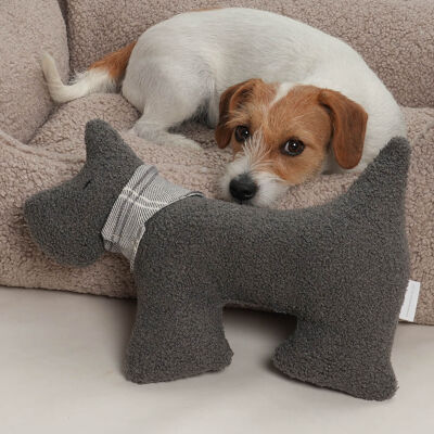 Peluche chien FRED Paddy graphite avec écharpe