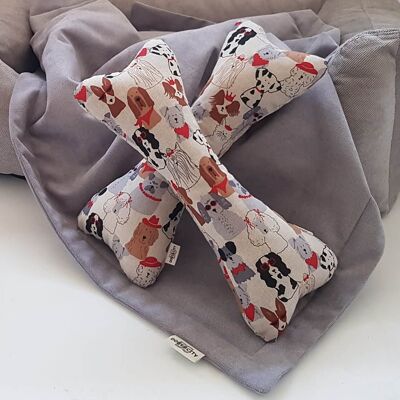 Cani da passerella in osso di peluche