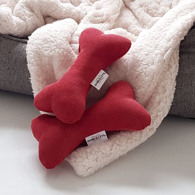 Plush bone Madison red