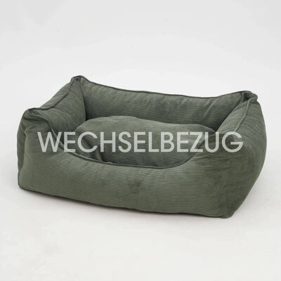 Housse interchangeable pour panier pour chien Chelsea Cord vert forêt
