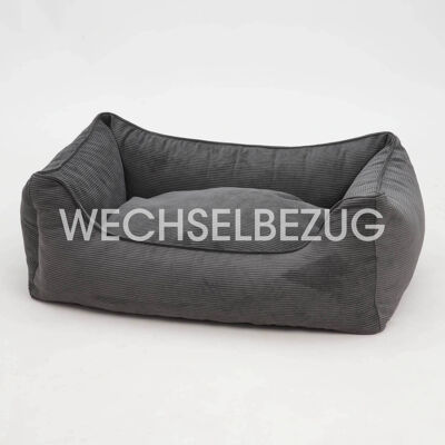 Housse interchangeable pour panier pour chien Chelsea Cord graphite
