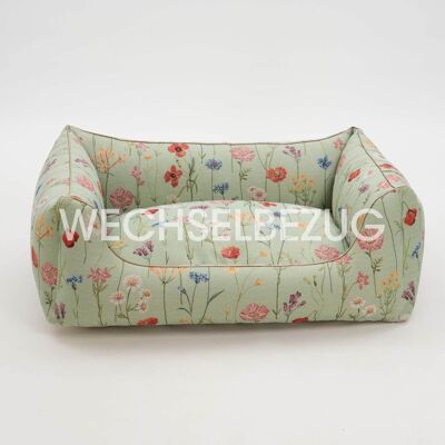 Housse interchangeable pour panier pour chien Fleurs