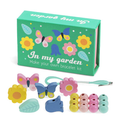 Kit braccialetto di perline di legno - Nel mio giardino