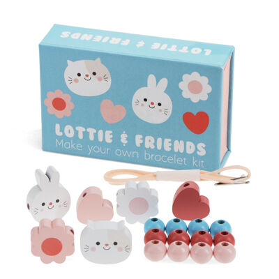 Kit de pulsera de cuentas de madera - Lottie and Friends
