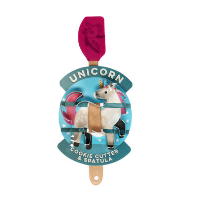 Cortador de galletas y mini espátula - Unicornio