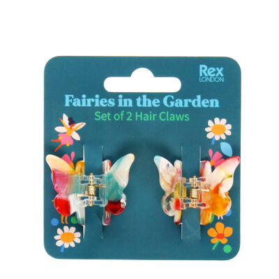 Mini pinces à cheveux papillon (lot de 2) - Fées du jardin
