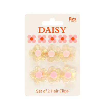 Hair clips (set of 2) - Daisy