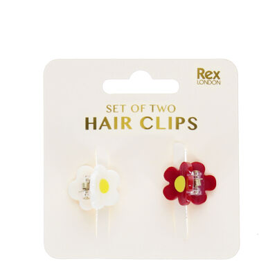 Mini hair claw clips (set of 2) - Flowers
