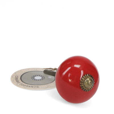 Pomello per cassetto in ceramica - Rosso