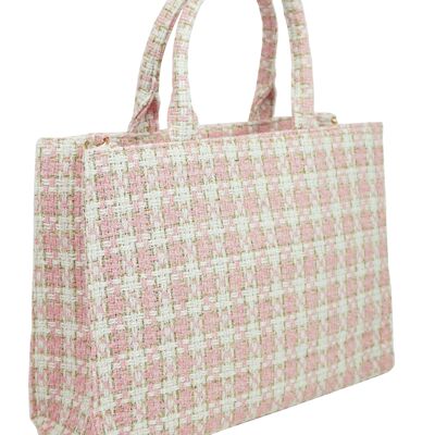 Borsa shopping modello tweed 36233-1 Rosa