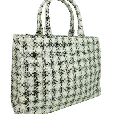 Borsa shopping modello tweed 36233-1 Black & White