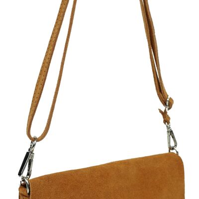 Bolso bandolera Marjolaine piel serraje Camel