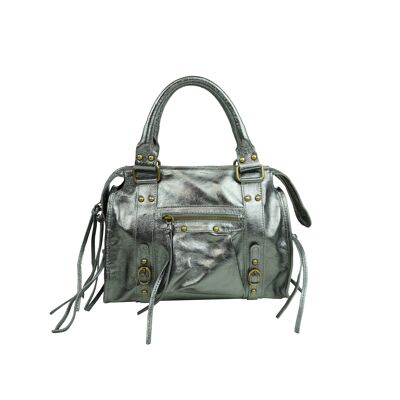 Naples Gun split leather handbag
