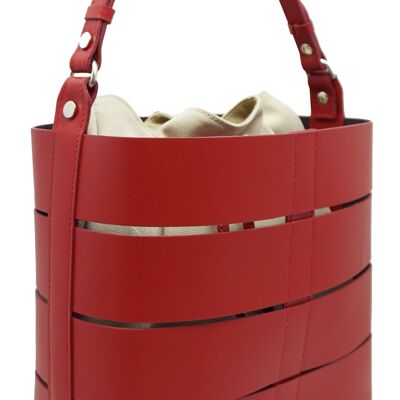 Borsa a secchiello Claudie Red