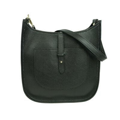 Borsa a spalla in pelle Nera Laly