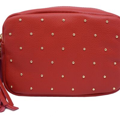 Borsa per trotter Emily con borchie Rossa