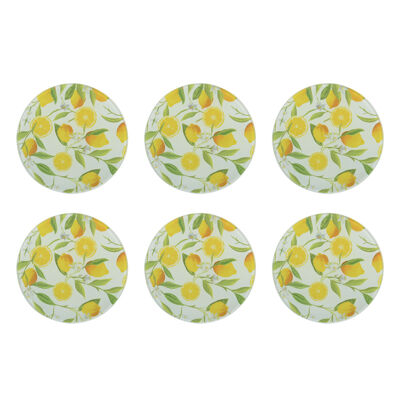Lemon coasters - set of 6