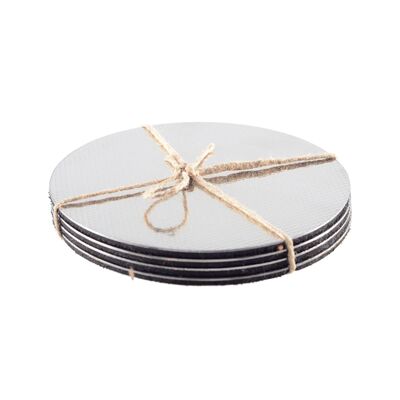 Posavasos de plata 10x10cm - juego de 4