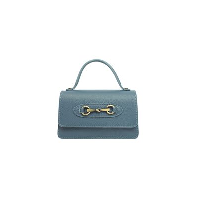 Borsa piccola in pelle Florence Blue Jean