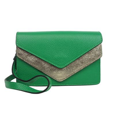 Sac bandoulière en cuir Timéo Vert