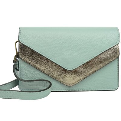 Bolso de hombro Timéo Ciel de piel