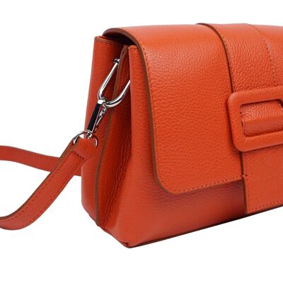Borsa a tracolla Enola in pelle arancione