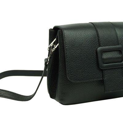 Bolso De Hombro Enola De Piel Negro