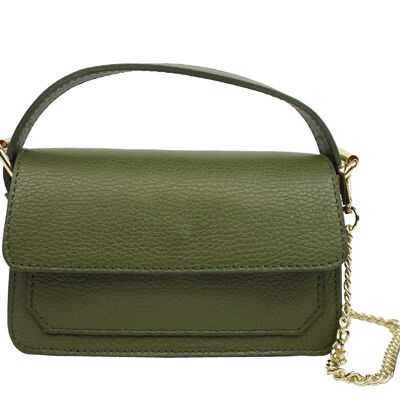 Mini bolso de piel Kim Khaki