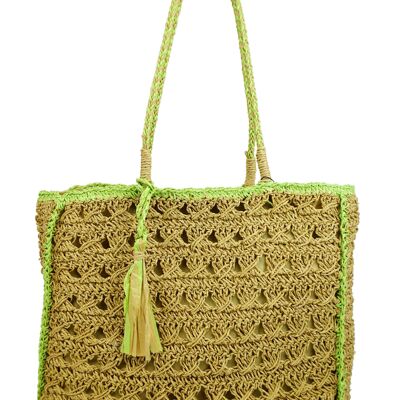 Borsa a spalla in carta S0135 Verde