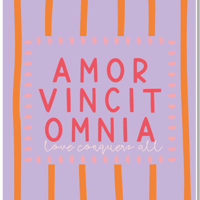 El amor vence a todos | Póster A4