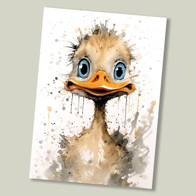 Barmy Farmyard greeting card for any occasion - Duckling