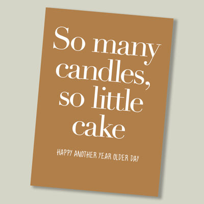 Colourful text birthday card - So many candles…