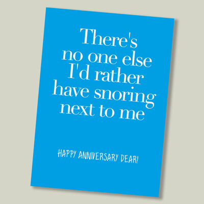 Colourful text anniversary card - There’s no one else I’d…