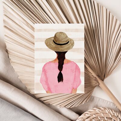 Girl with hat | Poster A5