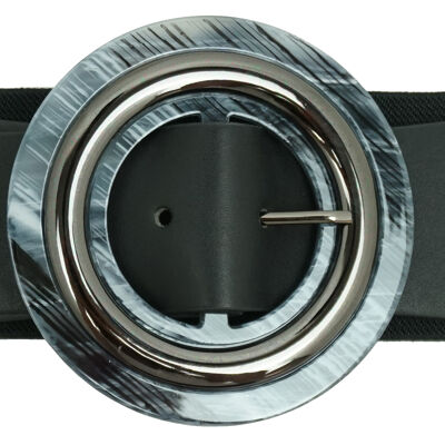 Cinturón elástico negro hebilla negra CT3391